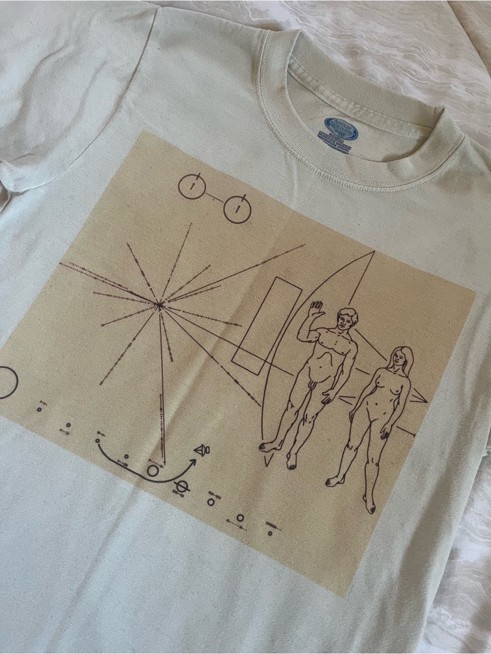 Pioneer Plaques graphic tee shirt